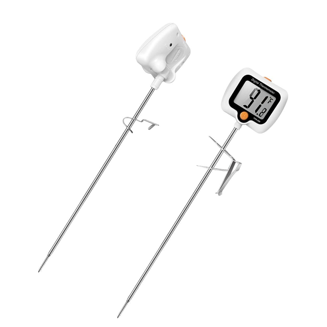 Here's an alt tag for the image: Two digital food thermometers.