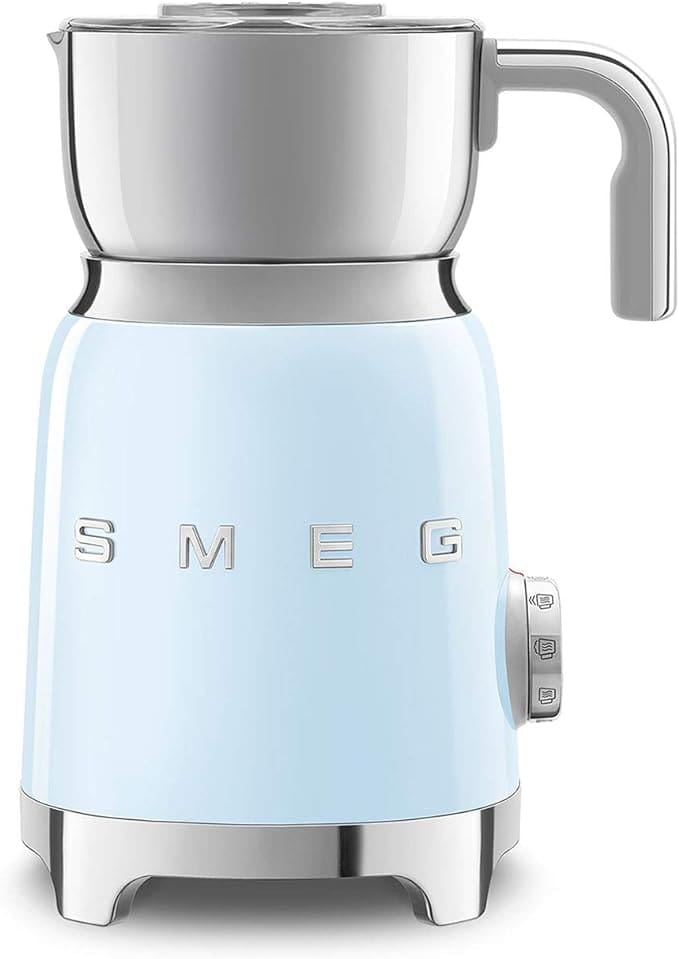 Smeg light blue milk frother.