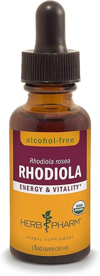 Alcohol-free Rhodiola rosea herbal supplement.