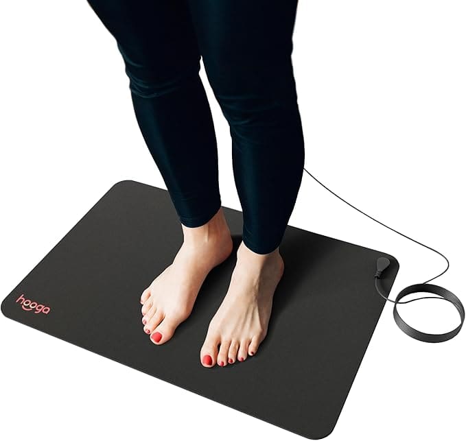 Hooga heated yoga mat with feet.