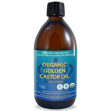 Organic Golden Castor Oil bottle.