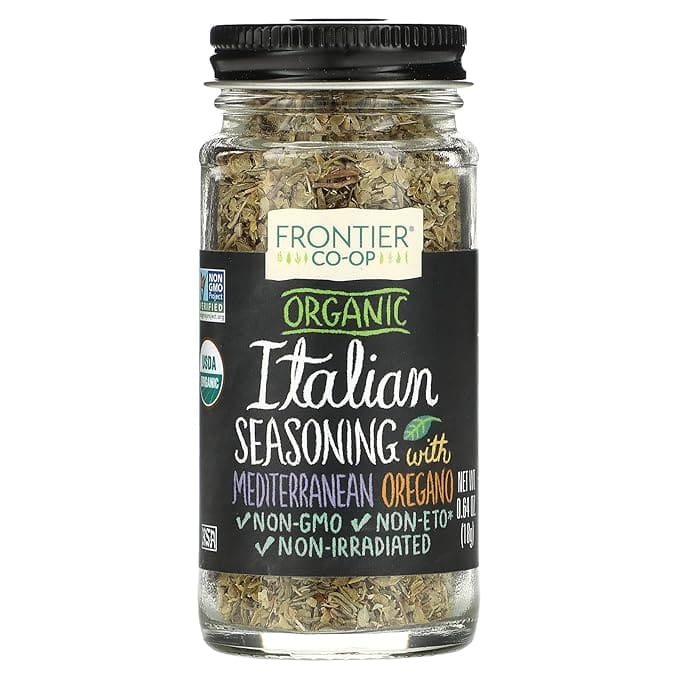 Organic Italian seasoning with oregano.