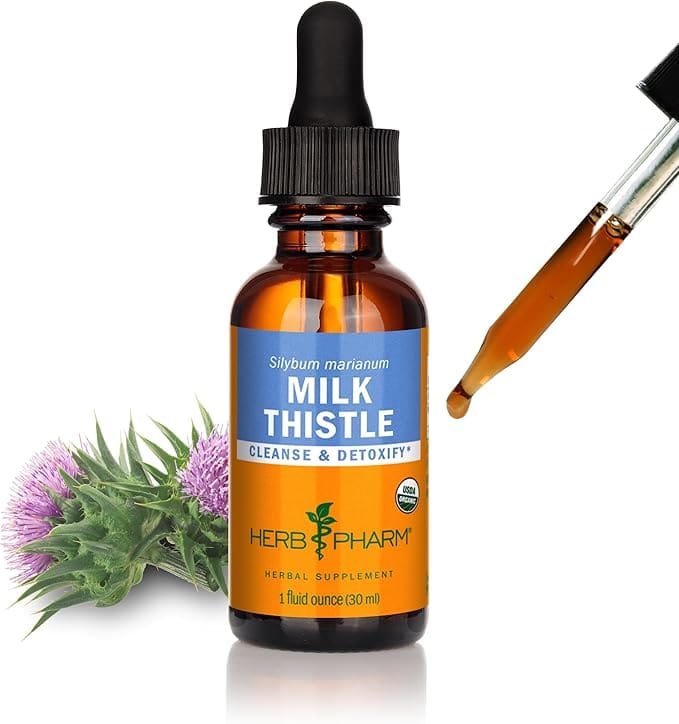 Milk Thistle herbal supplement bottle.