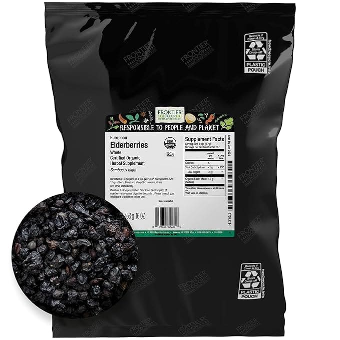 16 oz bag of organic elderberries