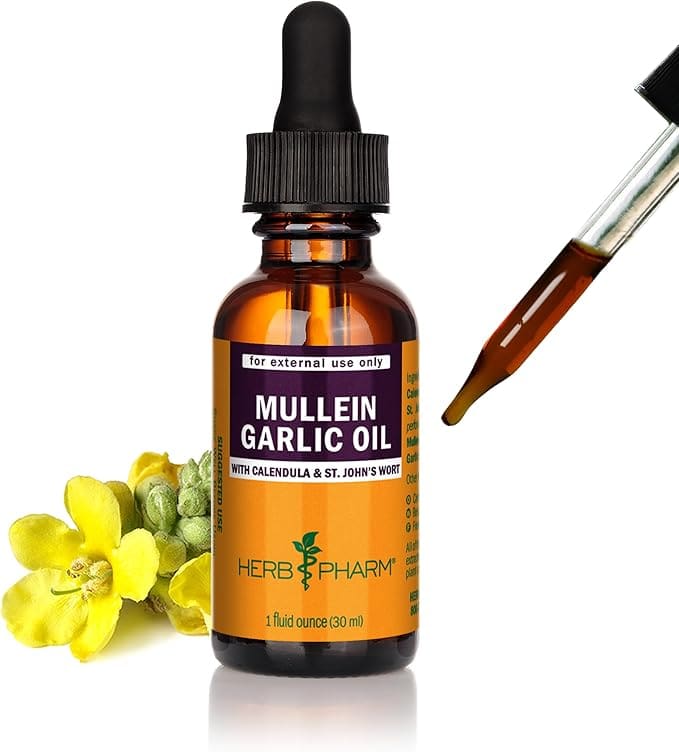 Mullein garlic oil with calendula.