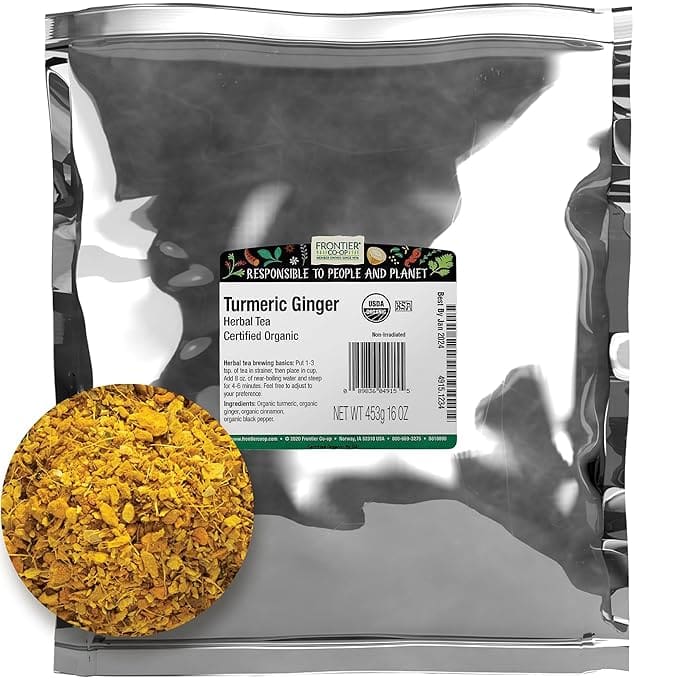 Organic Turmeric Ginger Herbal Tea bag