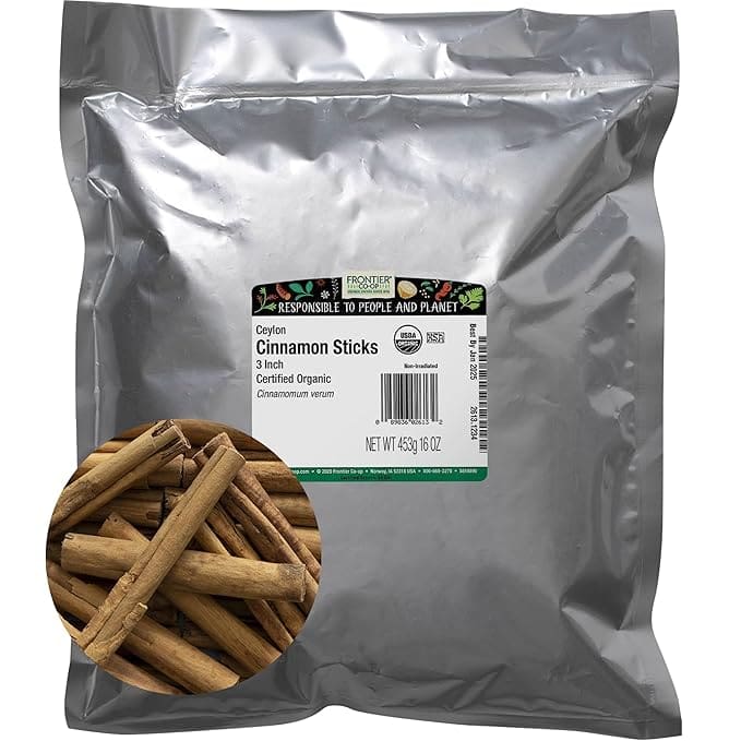 Organic Ceylon cinnamon sticks, 16 oz.